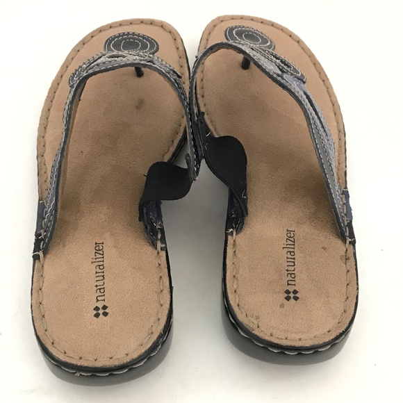 NATURALIZER Leather Sandals Calon Thong Sandals Women’s Size 10 WIDE - Picture 9 of 16